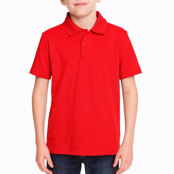 Excellent condition Chaps Boys' Polo Shirt - Size Medium (10/12), Red - Picture 1 of 7